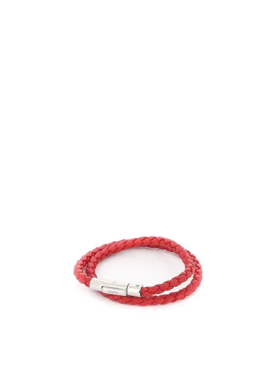 Tod's My Colours Woven Bracelet In Red