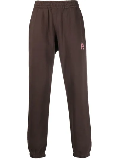 President's Coffee-coloured Stretch Cotton Joggers In 316 Coffee Brown