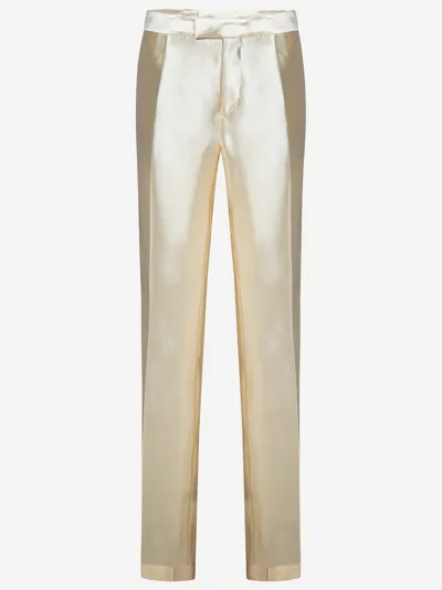 Maison Margiela Off-white Mikado Trousers