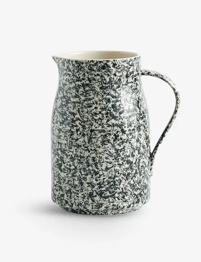 Hay Sobremesa Hand-painted Monochrome Stoneware Jug 2l In Green