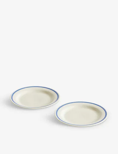 Hay Sobremesa Stoneware Plate Set Of Two 18.5cm In White