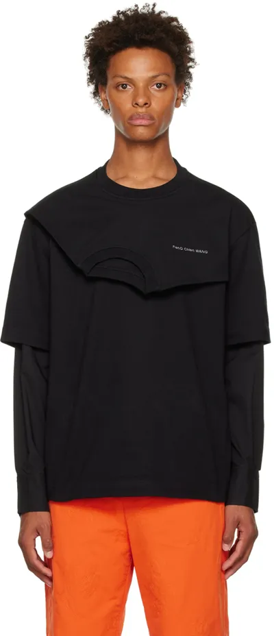 Feng Chen Wang Black Shirting Sweater