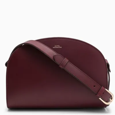 Apc Burgundy Demi Lune Mini Bag