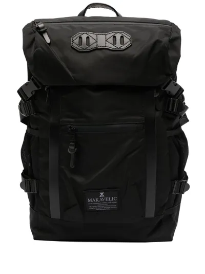 Makavelic Chase Double-line Backpack In Black