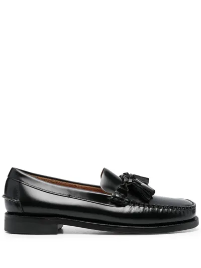 Sebago Tassel-trim Leather Loafers In Black