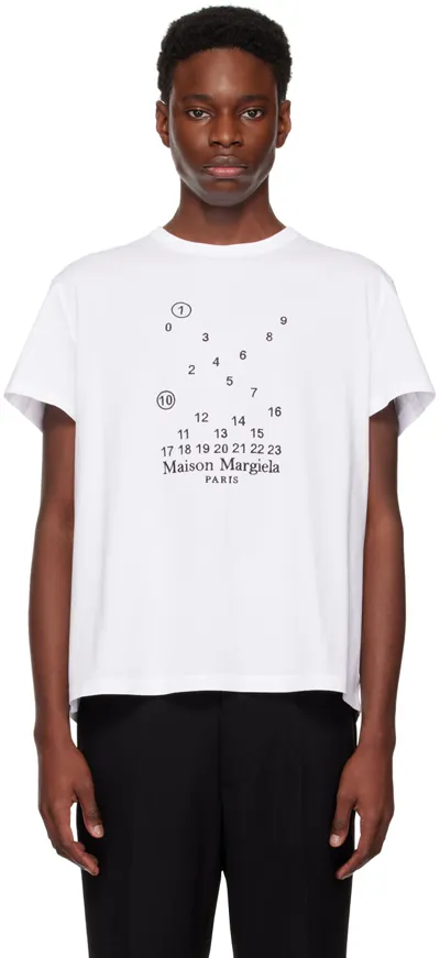 Maison Margiela Graphic-print Short-sleeve T-shirt In White