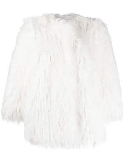 Alabama Muse Ross Faux-fur Jacket In White