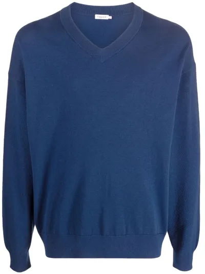 Filippa K Axel V-neck Jumper In Blue