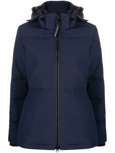 Canada Goose Hooded Padded Coat In Blue