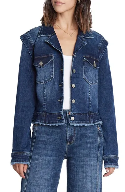 Wash Lab Denim Road Trip Denim Jacket In Road Blue Dark