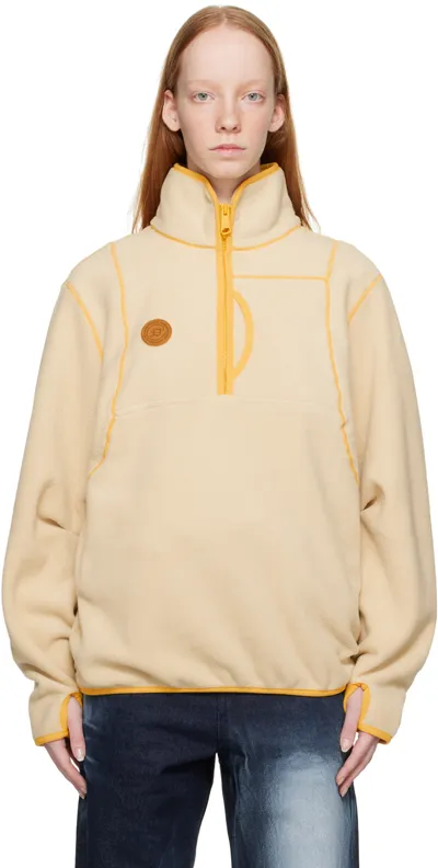 Ader Error Beige Sita Sweatshirt In Yellow