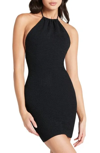 Bound By Bond-eye Imogen Halter Neck Body-con Dress In Black