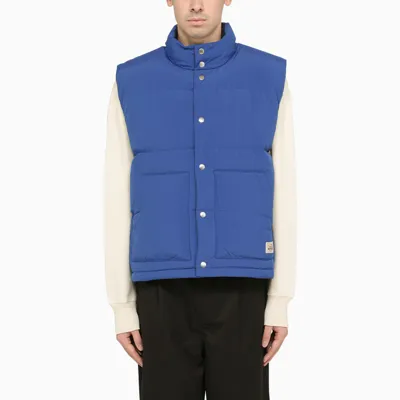 Stussy Blue/black Nylon Waistcoat