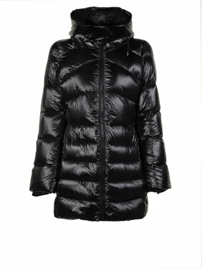 Fay Long Down Jacket In Black