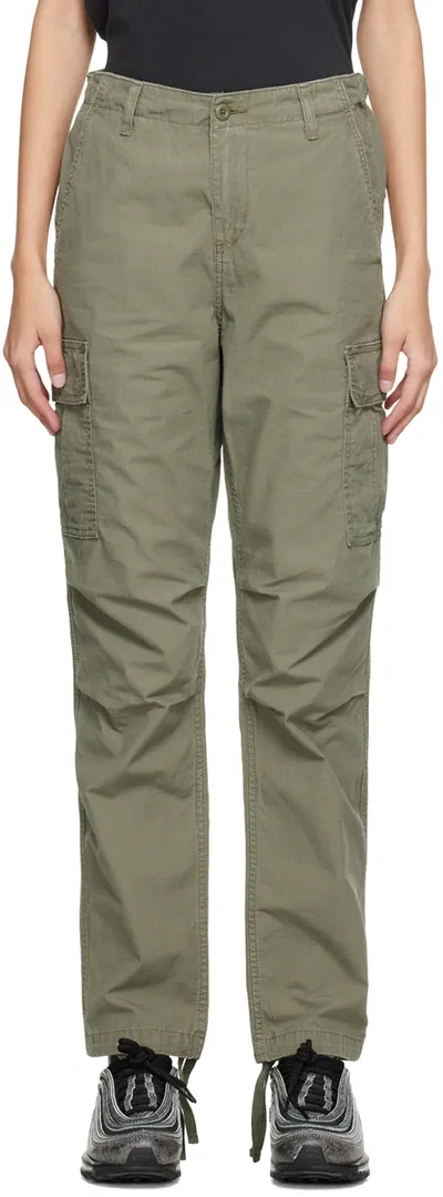 Carhartt Khaki Relaxed Cargo Pants In Green