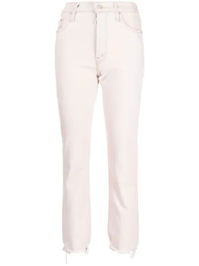 Mother Stretch-cotton Skinny Jeans In Pink