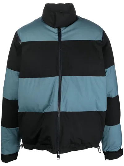 Sunnei Striped Padded Jacket In Black