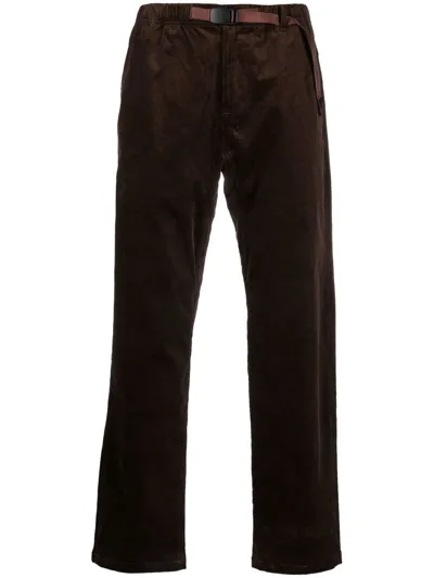 Gramicci Corduroy Tapered Trousers In Brown