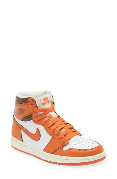 Jordan Air  1 Retro High Basketball Sneaker In White