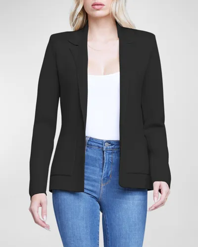 L Agence Lacey Knit Blazer In Black