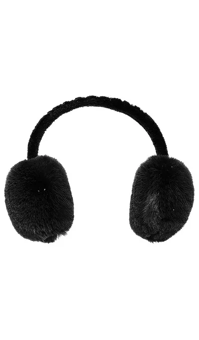 Goldbergh Fluffy Earwarmers In Black