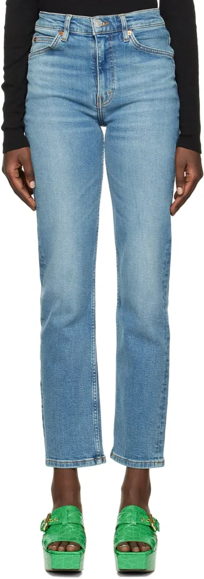 Re/done 70s Straight-leg Jeans In Medium Blue