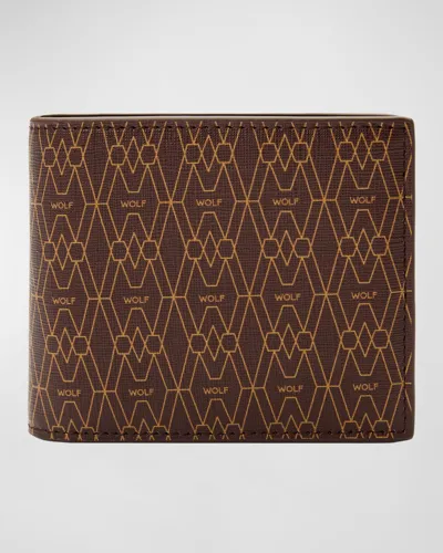 Wolf Men's Signature Billfold In Brown