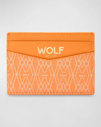 Wolf Men's Signature Cardholder In Orange