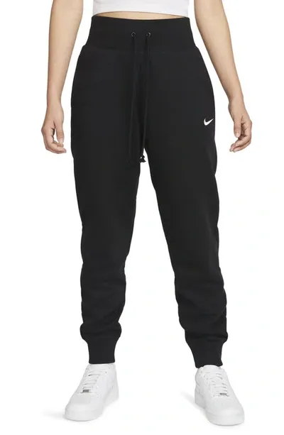 Nike Sportswear Club Fleece Big Kids' (girls') High-waisted Fitted Pants In Black