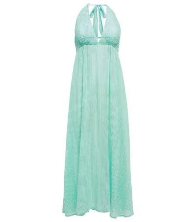 Heidi Klein Seven Mile Beach Cotton Maxi Dress In Green