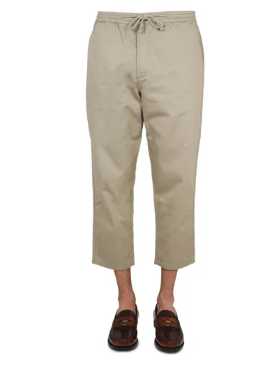 Universal Works Cropped Fit Pants In Beige