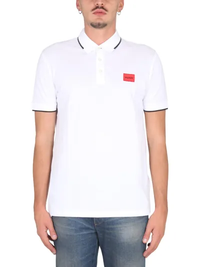 Hugo Slim Fit Polo. In White