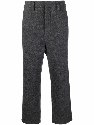 Ami Alexandre Mattiussi Tailored Straight-leg Trousers In Grey