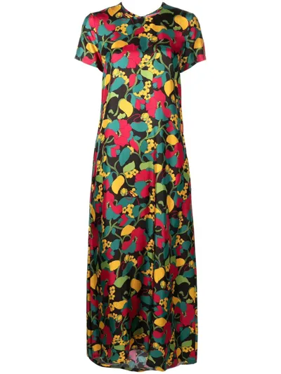 La Doublej Swing Midi Dress In Vines