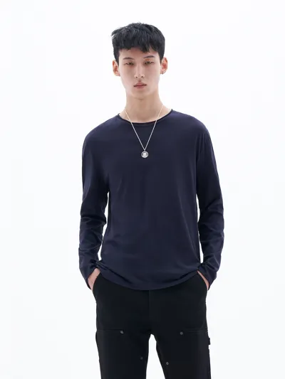 Filippa K Roll Neck Longsleeve In Blue