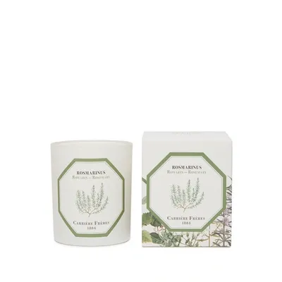 Carriere Freres Bougie Parfumée Romarin - Rosmarinus - 185 G In White