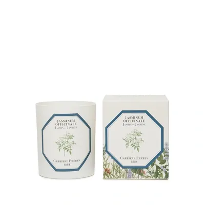 Carriere Freres Bougie Parfumée Jasmin - Jasminum Officinale - 185 G In White