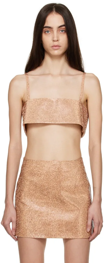 Nué Gold Rhinestone Camisole In Vintage Gold