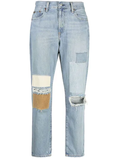 Polo Ralph Lauren Blue Avery Patchwork Boyfriend Jeans