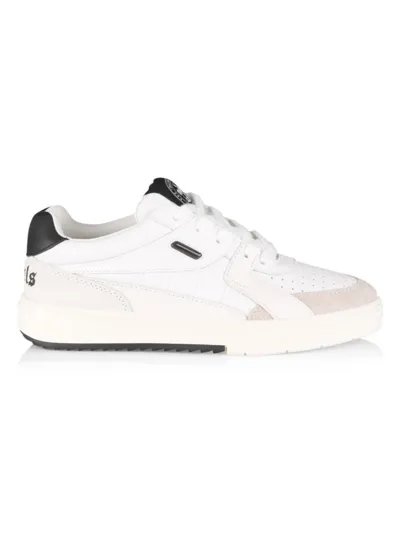 Palm Angels Palm University Low-top Sneakers In White Black