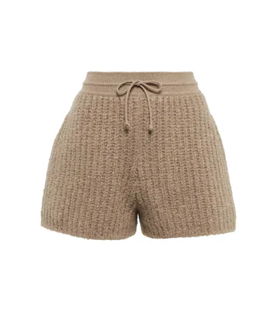 Loro Piana Drawstring Baby Cashmere Shorts In Brown