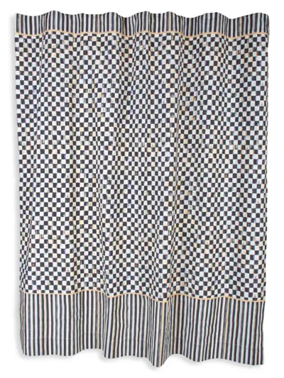 Mackenzie-childs Courtly Check Shower Curtain In Black