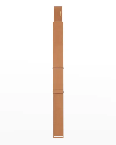 Jacquemus La Ceinture Carta Leather Belt In Light Brown