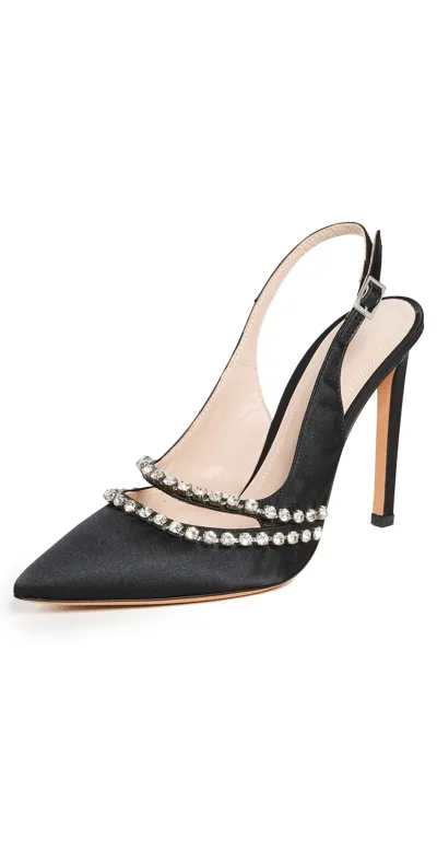 Iro Crystal-embellished 110mm Slingback Pumps In Black