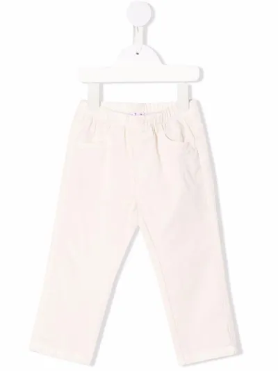 Il Gufo Babies' Solid Color Trousers In Panna