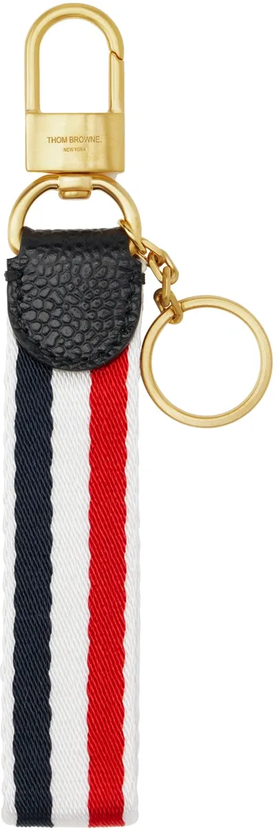 Thom Browne Multicolor Webbing Loop Keychain In Multicolour