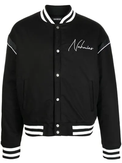 Nahmias Men's California Varsity Jacket In Black