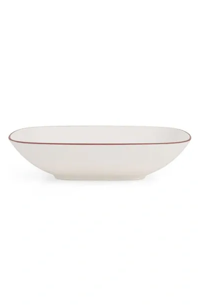 Nambe Taos Square Serving Bowl In White