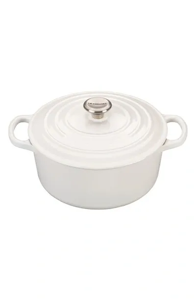 Le Creuset 3 1/2-quart Signature Round Enamel Cast Iron French/dutch Oven In White