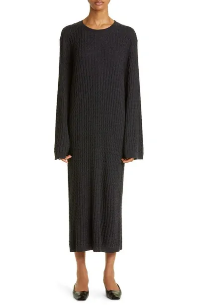 Totême Cable Knit Dress Black